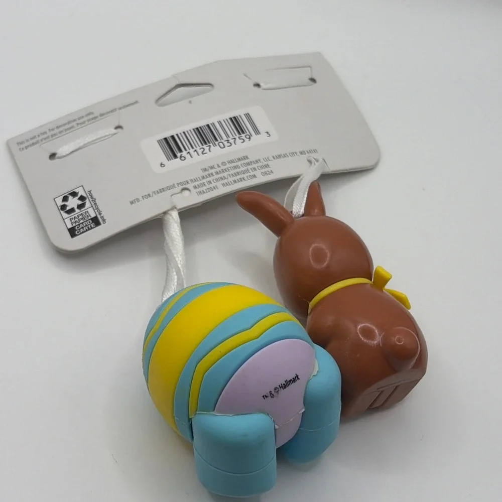 Hallmark Better Together Chocolate Bunny and Egg Magnetic Ornaments 2-Piece Set